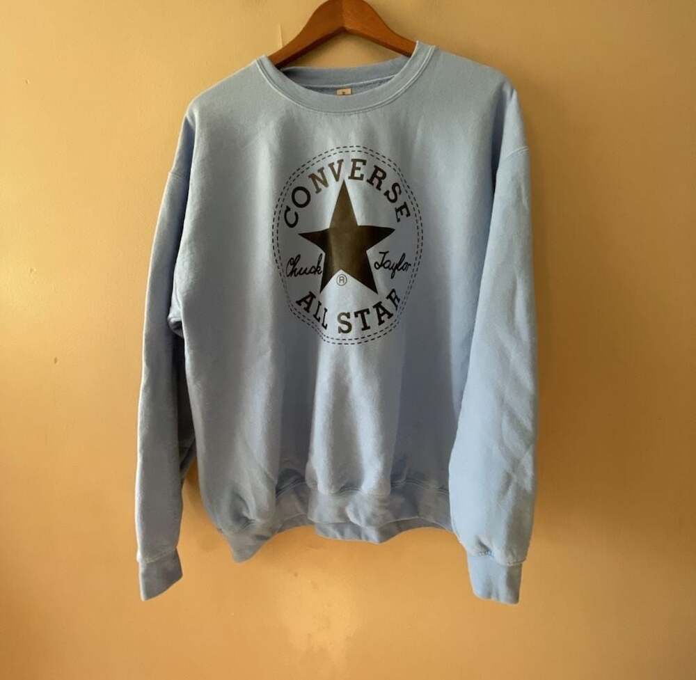 Converse All Star Chuck Taylor Light Blue Graphic Sweatshirt